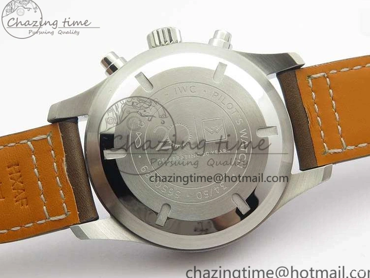 MIROTIME 0301 Pilot Chrono 20th ZF 1:1 Best Edition Black Dial On Brown Leather Strap A ZeroBulk 7236